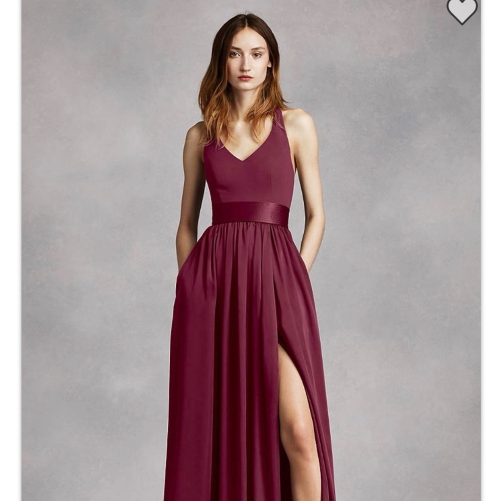 Vera Wang Deep Red Maxi Dress